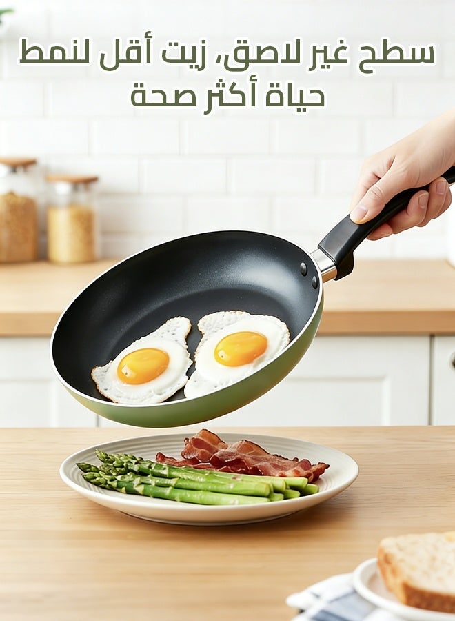 Sharpdo Kitchen Pots and Pans Set 8-Piece, Nonstick Mint Green Cooking Set for Induction & Gas, Healthy Coating Cookware with Lids - 18cm/24cm Pots, 20cm/24cm Fry Pans, Slotted Turner - Image 4